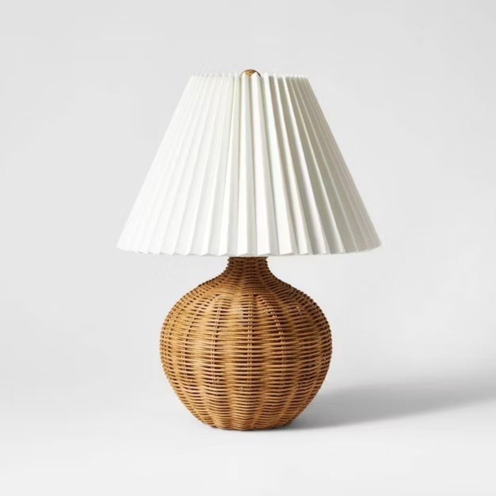 Natural Wicker Table Lamp Brown -‎ Threshold Studio McGee, Target